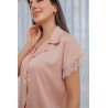 Ensemble Pyjama Femme 2 Pièces en Satin de Soie