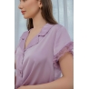 Ensemble Pyjama Femme 2 Pièces en Satin de Soie