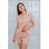 Ensemble Pyjama Femme 2 Pièces en Satin de Soie